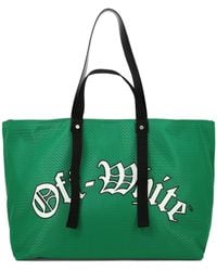 Off-White c/o Virgil Abloh - Logo Printed Mesh Top Handle Bag - Lyst