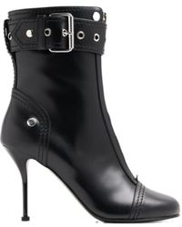 McQueen - Heeled Ankle Boots - Lyst