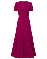 Roland Mouret - Embellished Cady Midi Dress - Lyst