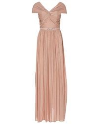 Liu Jo - Off-Shoulder Crystal Embellishment Maxi Dress - Lyst