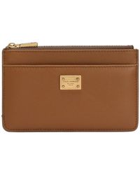 Dolce & Gabbana - Logo Plate Zipped Cardholder - Lyst