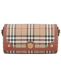 Burberry - Checked Foldover-Top Shoulder Bag - Lyst
