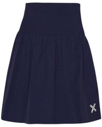 KENZO - High Waist Flared Skirt - Lyst