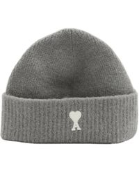 Ami Paris - Ami De Coeur Logo Patch Beanie - Lyst