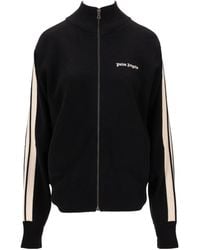 Palm Angels - Logo Embroidered Cardigan - Lyst