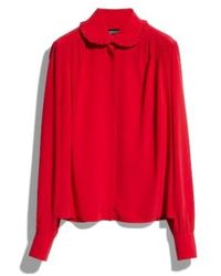 Gucci - Silk Crêpe De Chine Shirt With Embroidery - Lyst