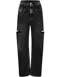 Maison Margiela - Belt-Lined Denim Trousers - Lyst