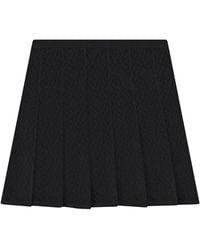Givenchy - Monogram 72 Jacquard Pleated Mini Skirt - Lyst