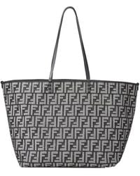 Fendi - Roll Large Ff Jacqurd Reversible Tote Bag - Lyst