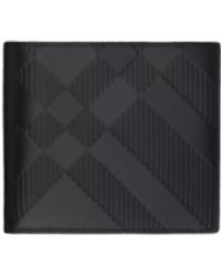 Burberry - Check Embossed Bi-Fold Wallet - Lyst