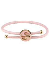 Gucci - Bracelet With Enamel Round Interlocking G - Lyst