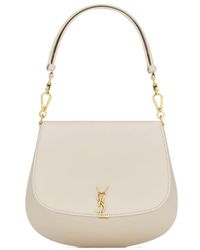 Saint Laurent - Voltaire Logo Plaque Top Handle Bag - Lyst