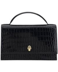 McQueen - Embossed Skull Motif Shoulder Bag - Lyst