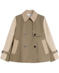 Weekend by Maxmara - Gabardine Cropped Trench Coat - Lyst