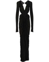 Rick Owens - Rick Owens Poppy V-Neck Gown Dress - Lyst