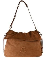 Coccinelle - Medium Lidia Suede Logo-Embossed Shoulder - Lyst