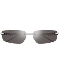 Cartier - Rectangular Rimless Sunglasses - Lyst