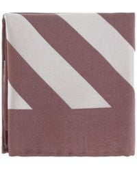 Brunello Cucinelli - Diagonal-Stripe Silk Pocket Square - Lyst