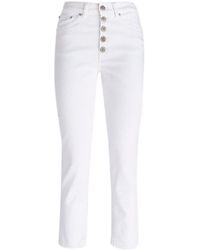 Dondup - High-Waist Cropped Stretched Jeans - Lyst