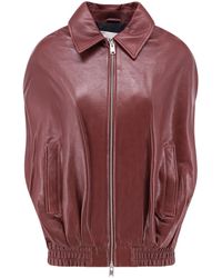 Arma - Sleeveless Zip-Up Leather Jacket - Lyst