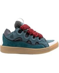 Lanvin - Curb Lace-Up Sneakers - Lyst
