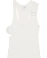 Courreges - Courrèges 90's Ribbed Cut-Out Detailed Tank Top - Lyst