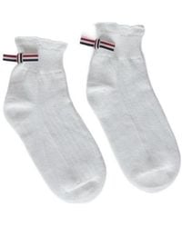 Thom Browne - Rwb-Bow Ankle Socks - Lyst
