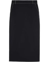 Tod's - Belt Loop Midi Skirt - Lyst