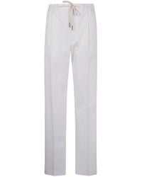 Tagliatore - Cotton Straight-Leg Trousers - Lyst