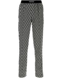 Tom Ford - Logo Detail Printed Trousers - Lyst