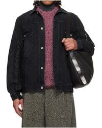 Sacai - Collared Denim Jacket - Lyst