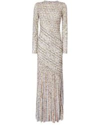 Missoni - Pleated Long-Sleeved Maxi Dress - Lyst