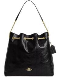 COACH - Evelyn Large Shoulder Bag With Quilting - Lyst