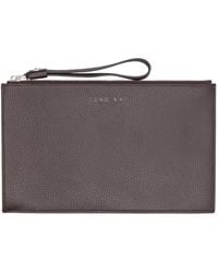 Orciani - Logo-Lettering Leather Clutch - Lyst