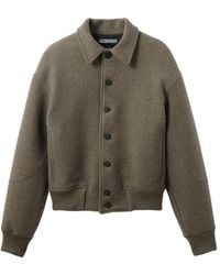 Jacquemus - The Feltro Logo Embroidered Bomber Jacket - Lyst