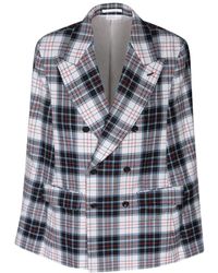 Comme des Garçons - Check-Pattern Wool Blazer - Lyst
