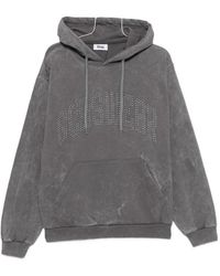 Gcds - Stud-Embellished Washed-Effect Hoodie - Lyst
