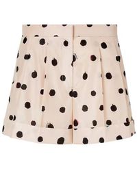 Fendi - Falena Dots Printed Turn-Up Hem Shorts - Lyst