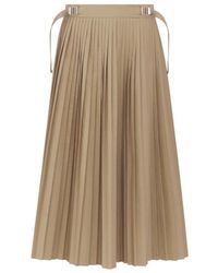 Dior - Pleated Midi Skirt - Lyst