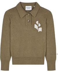 Isabel Marant - Nola Intarsia Cotton And Wool-Blend Polo Sweater - Lyst
