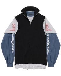 Balenciaga - Hybrid Layered Sweater - Lyst