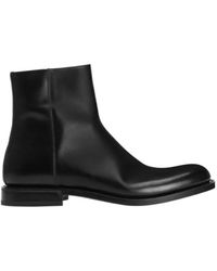 Dolce & Gabbana - Round Toe Ankle Boots - Lyst