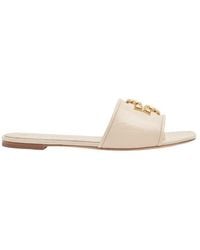 Tory Burch - Eleanor Logo-Plaque Sandals - Lyst
