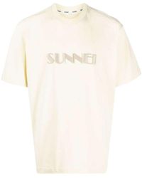 Sunnei - Short-Sleeved Cotton T-Shirt - Lyst