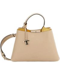 Tod's - Logo Printed Small Tote Bag - Lyst