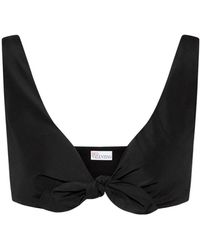 RED Valentino - Front-Tied Sleeveless Cropped Top - Lyst