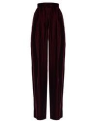 Valentino - Velvet Wide Leg Pants - Lyst