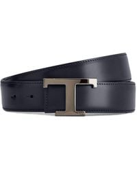 Tod's - Reversible Logo Plaque Buckle Belt - Lyst