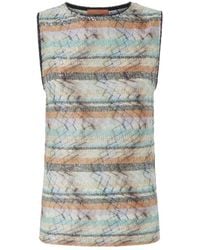 Missoni - Sleeveless Zigzag Knitted Top - Lyst