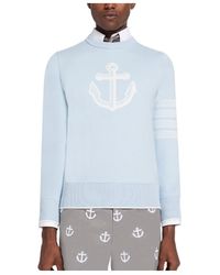 Thom Browne - Anchor Jacquard Crew-Neck Jumper - Lyst